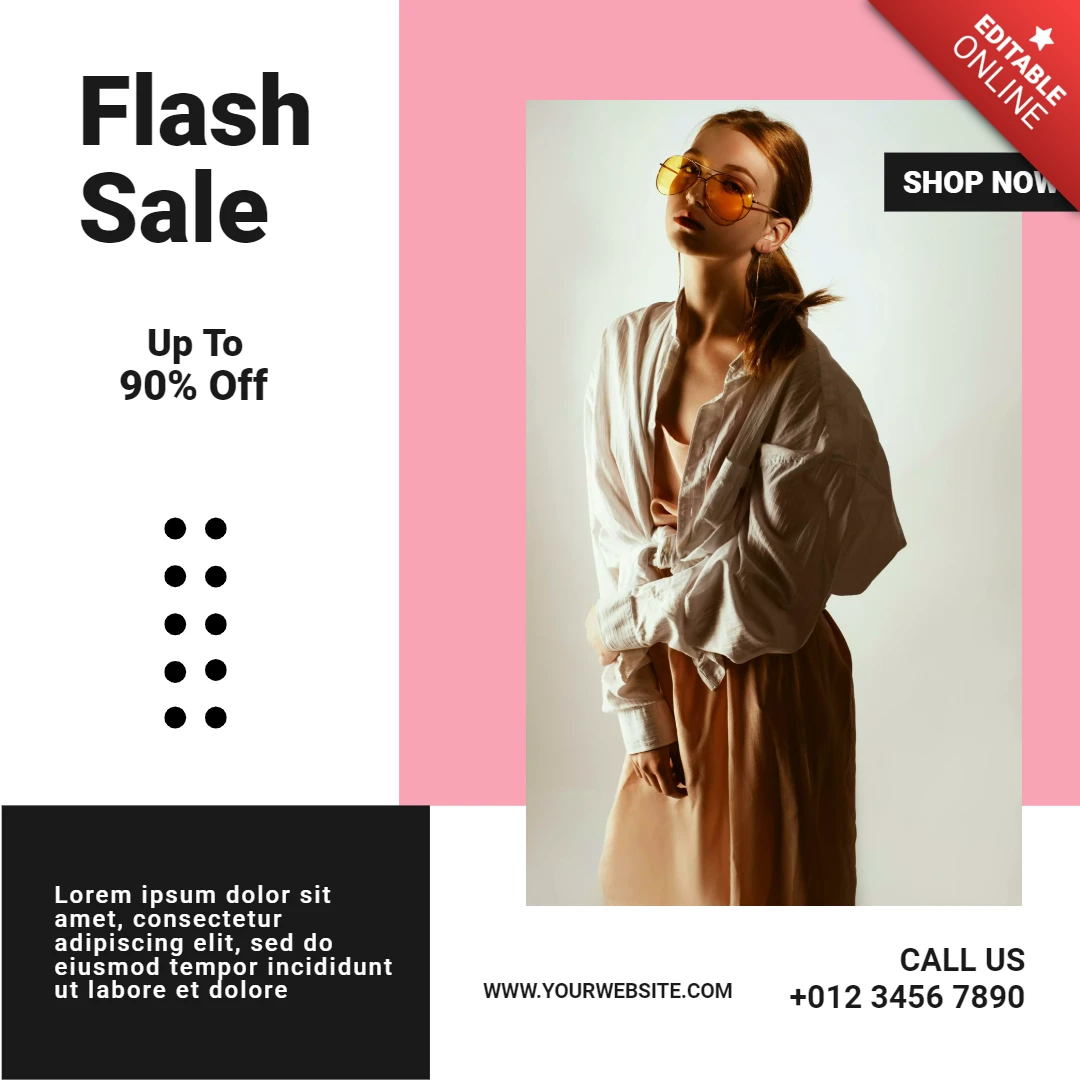Flash sale mode instagram post ontwerpsjabloon