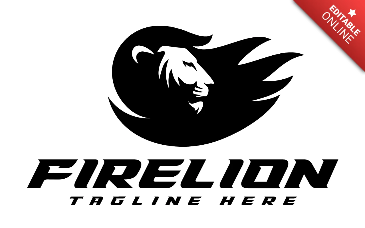 Szablon logo lwa strażackiego