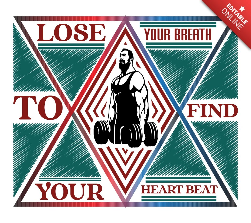 Dynamisches fitness motivierendes design vorlage für fitnessstudio Plakat