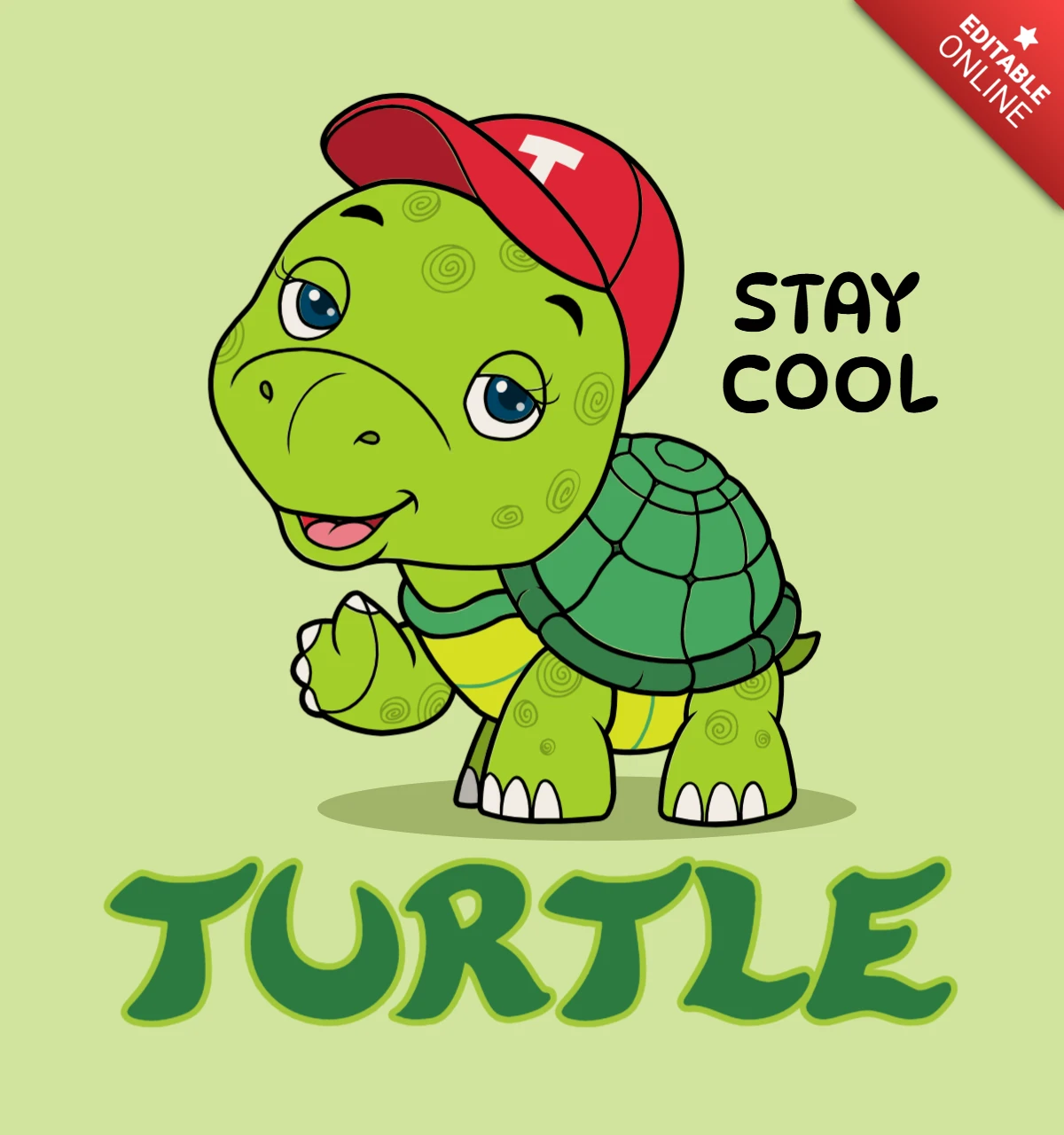 Plantilla de diseño de tortuga para niños