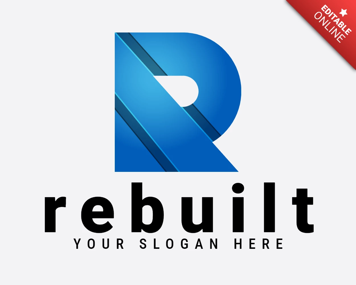 Colorful Rebuilt R Letter Logo Design Template