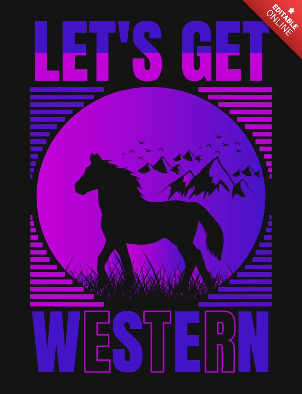 Le modèle de t-shirt pour les courses de chevaux est un modèle de style western