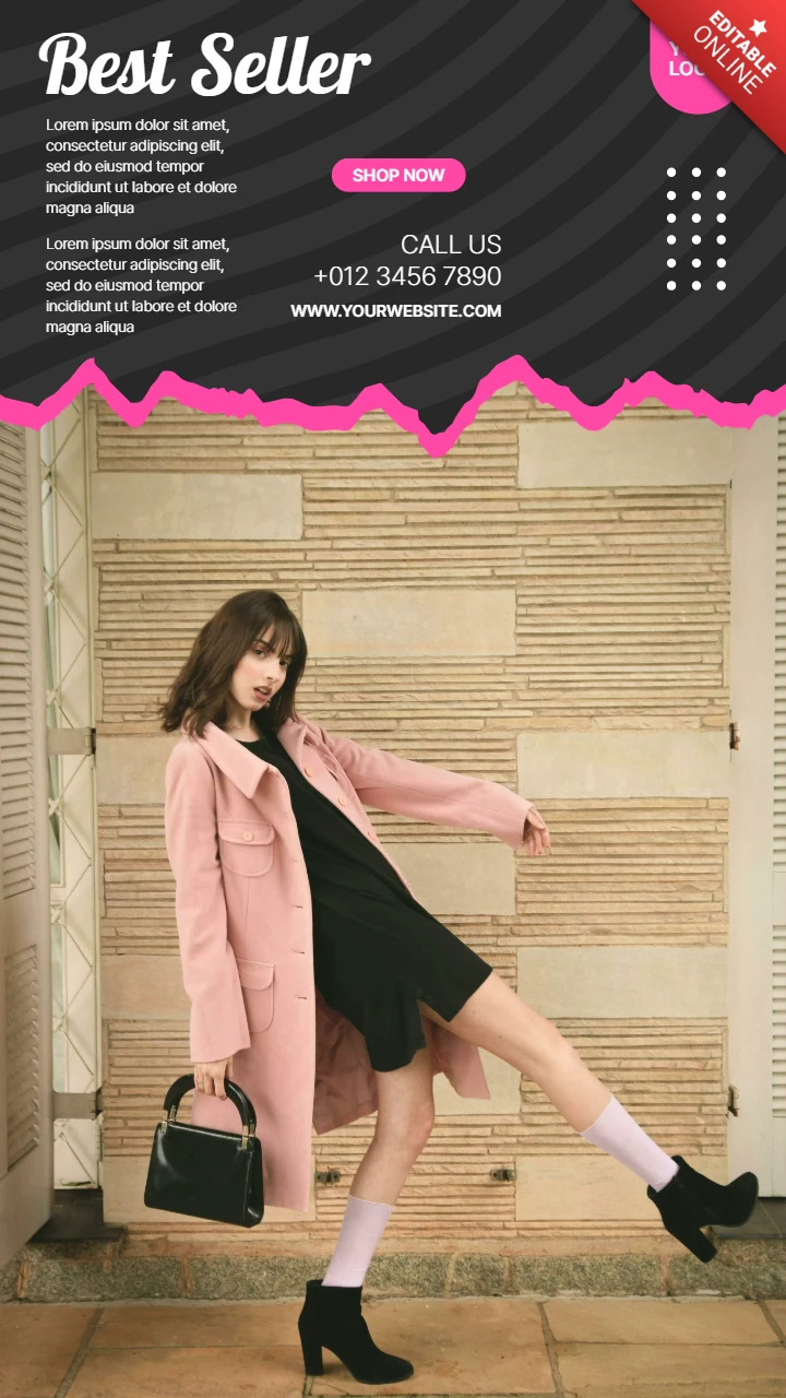 Woman Fashion Social Media Story Design Template