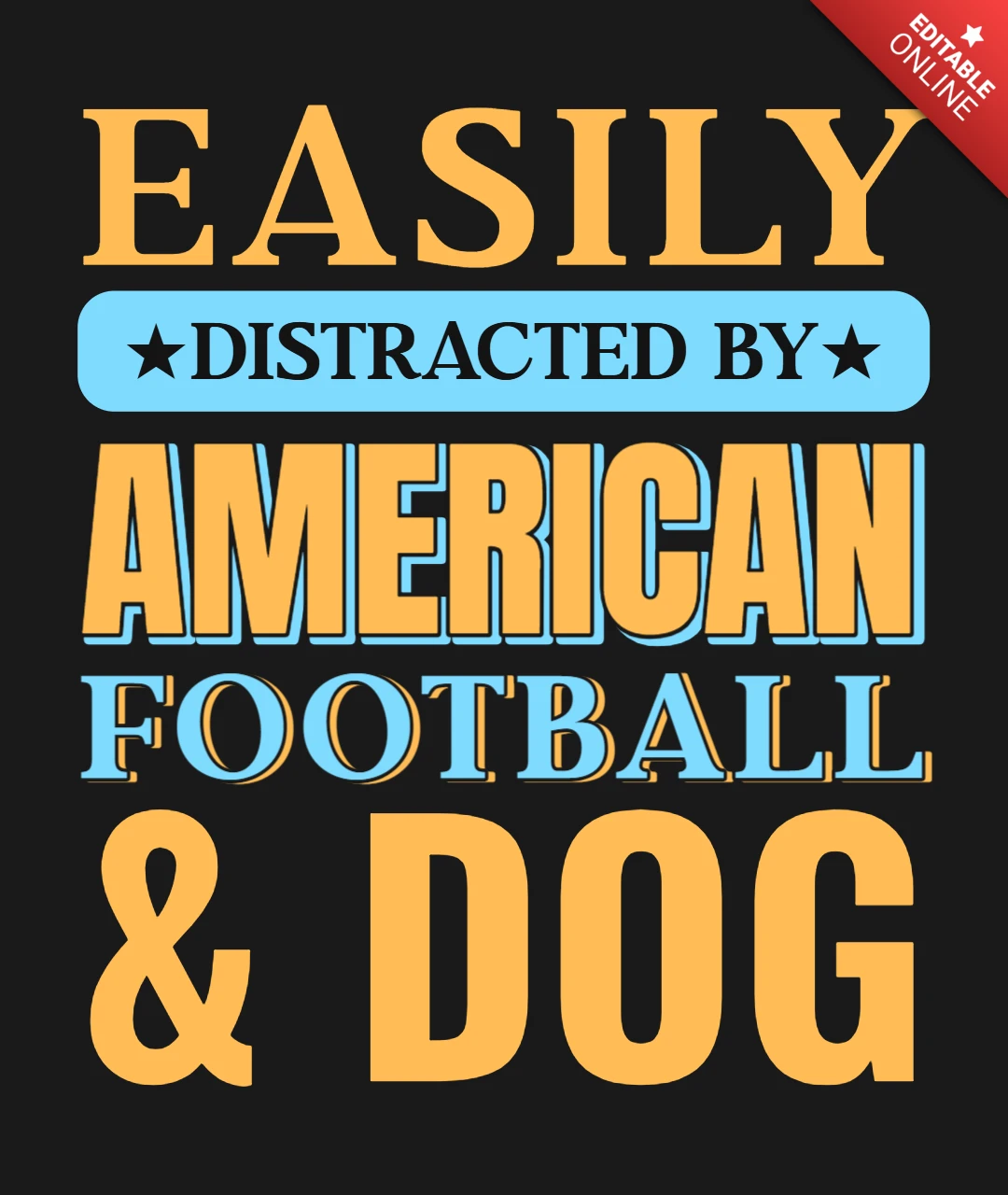Facilmente distratto dal football americano e dal modello di maglietta del cane