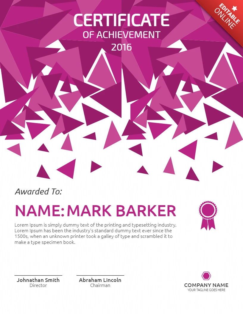 Moderne abstracte zakelijke award certificaat post ontwerpsjabloon