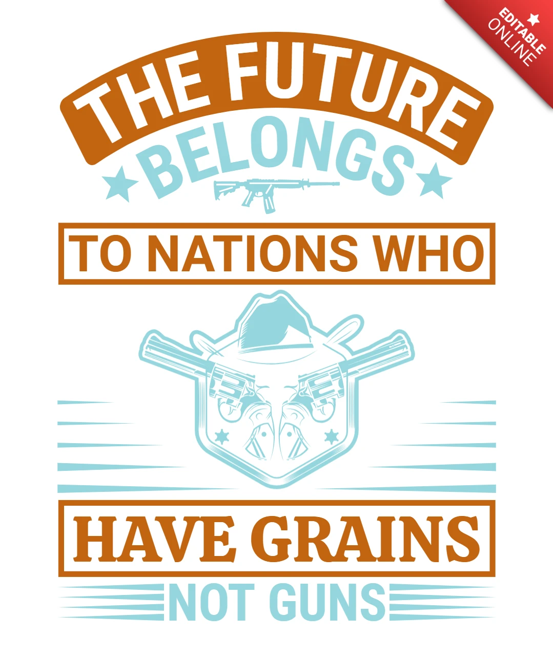 Vintage typografie ontwerpsjabloon: de toekomst is aan de naties