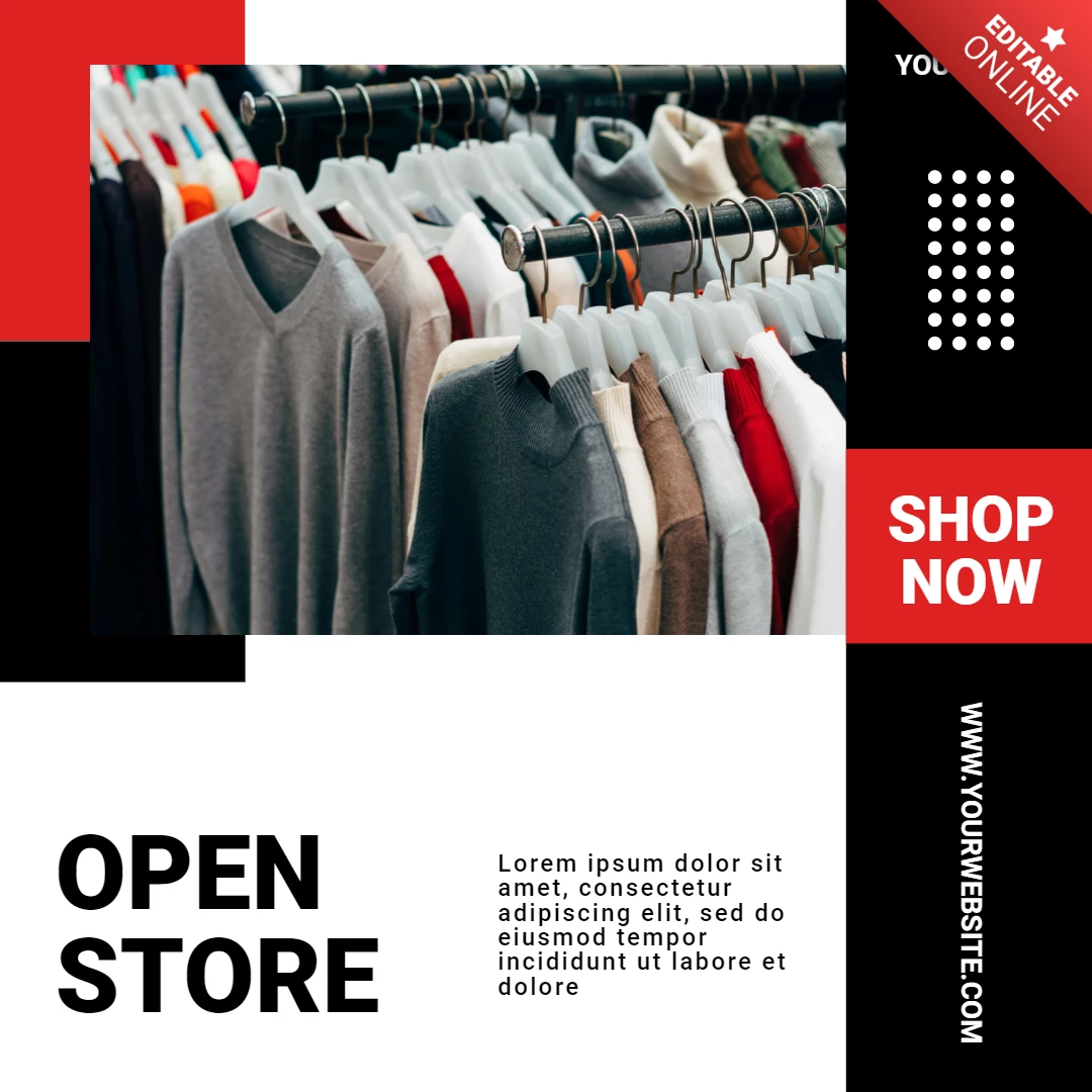 Modern Masculine Instagram Promotional Post Design Template