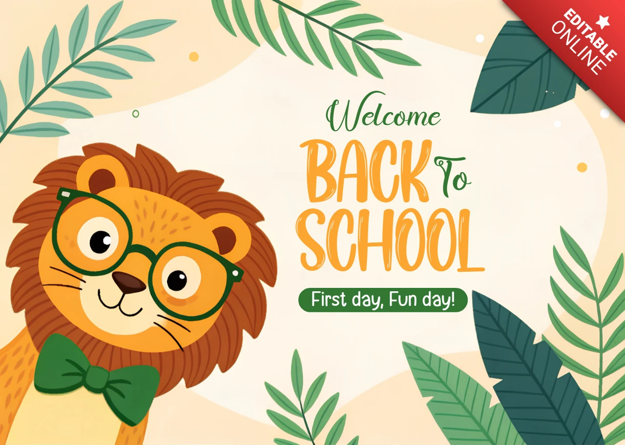 Back to School Lion Design Template for Fun Classroom Decorations
