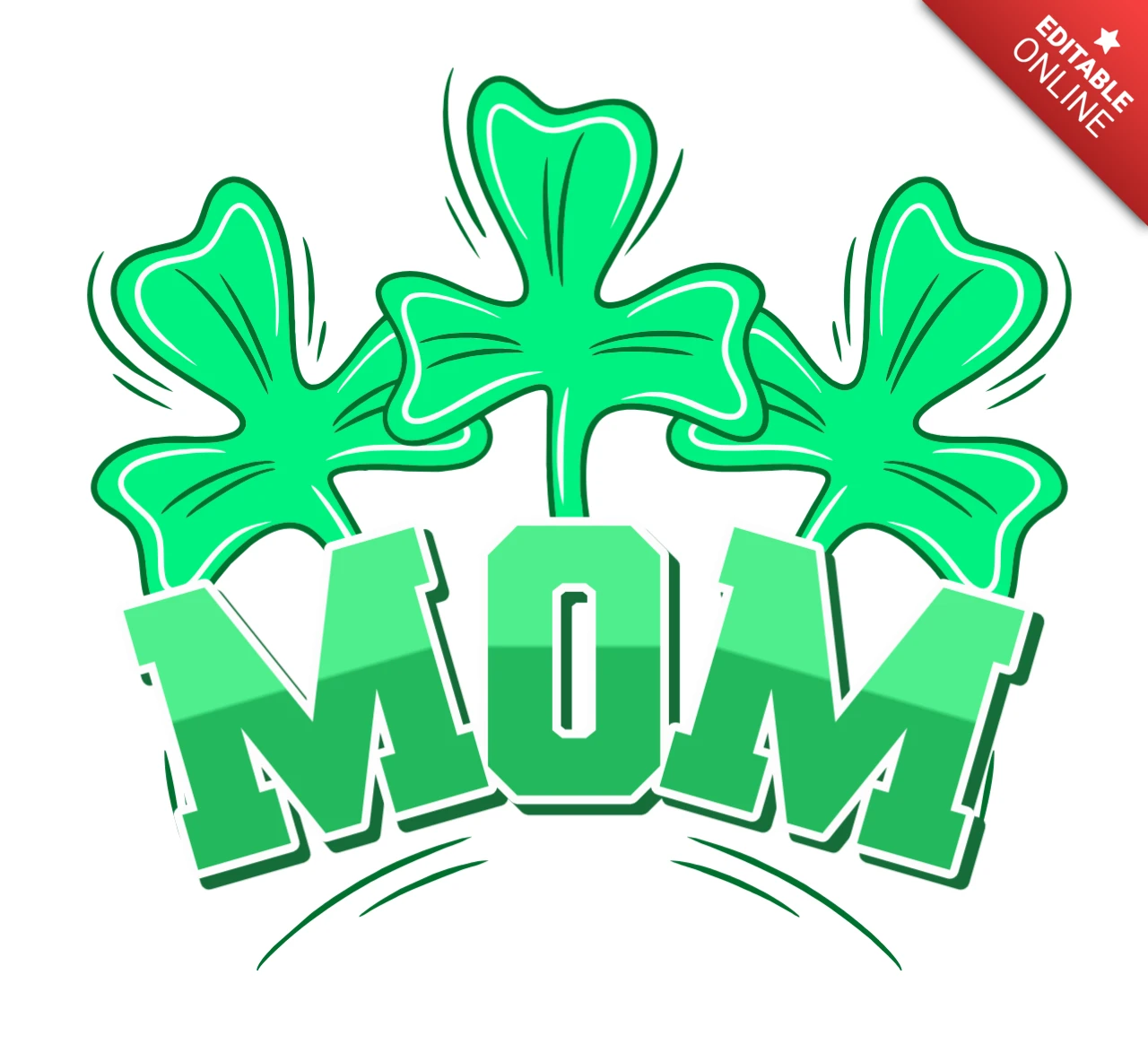 St. Patrick's Day Mama Designvorlage mit Kleeblättern für den T-Shirt-Druck