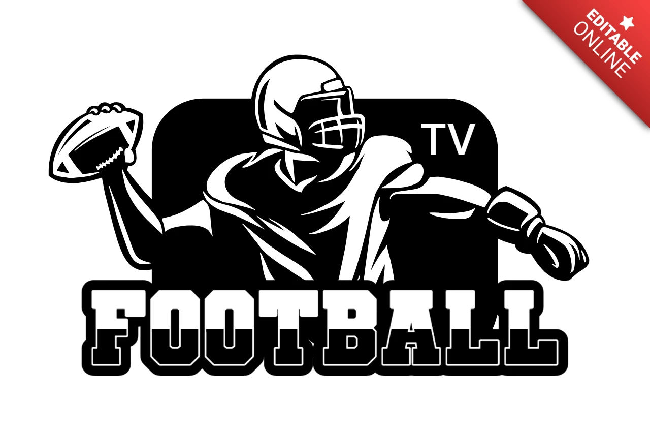 Modèle de logo pour le badge de football américain