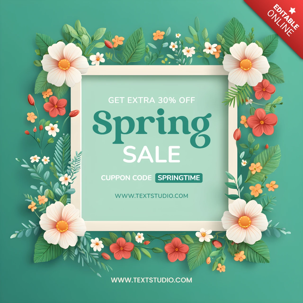 Frühling Verkauf floral Design-Vorlage für Werbegrafiken