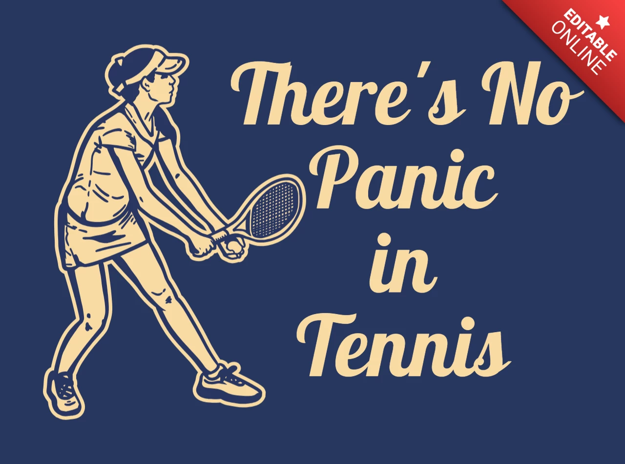 Vintage-T-Shirt-Designvorlage für Tennisspielerinnen