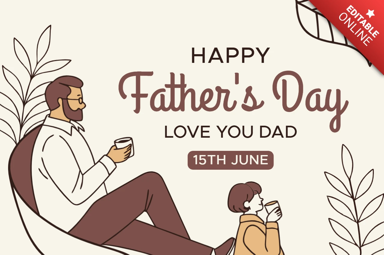 Minimalist Father's Day Template Design for Heartfelt Celebrations