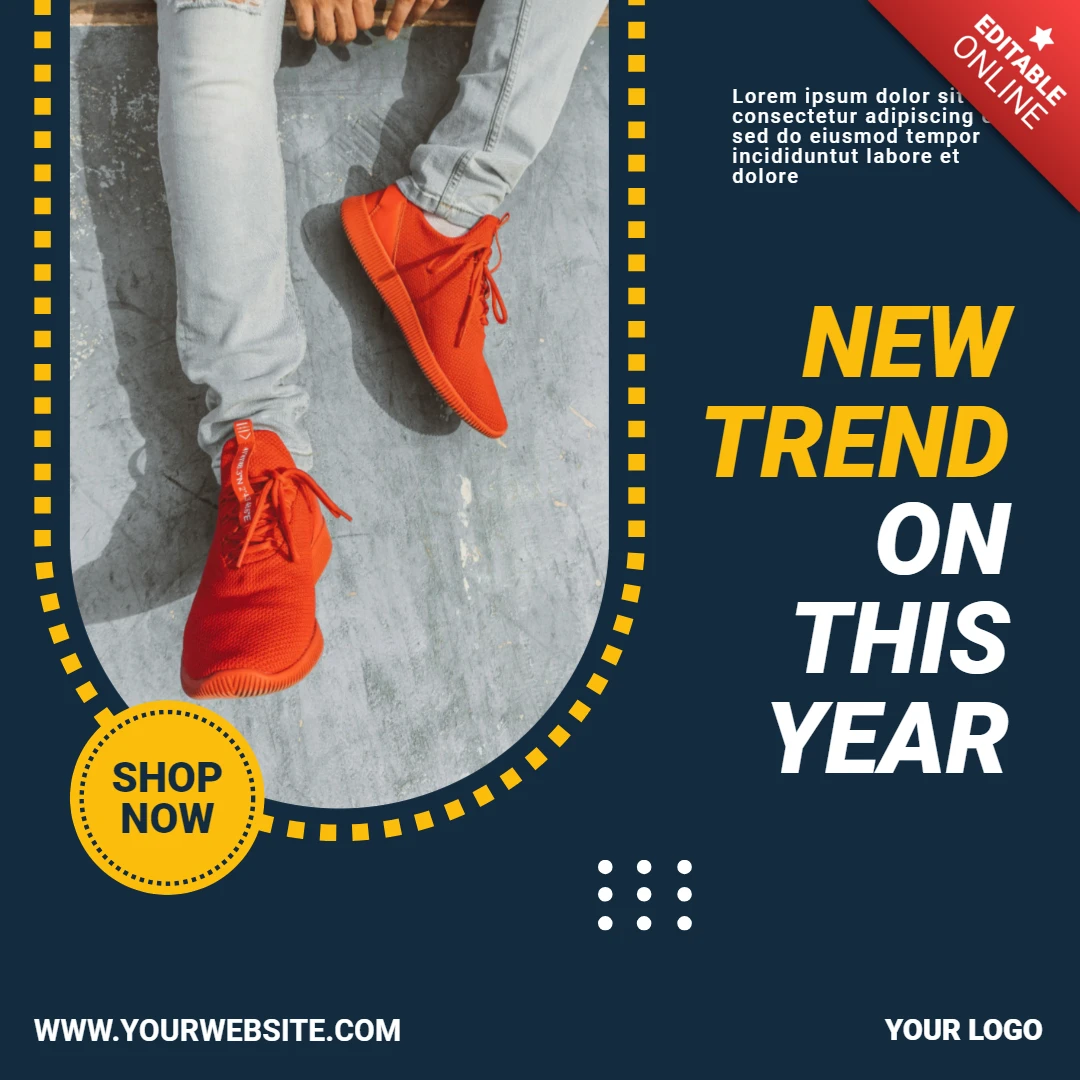 Neue Trend-Sneaker-Verkauf Instagram-Post-Design-Vorlage