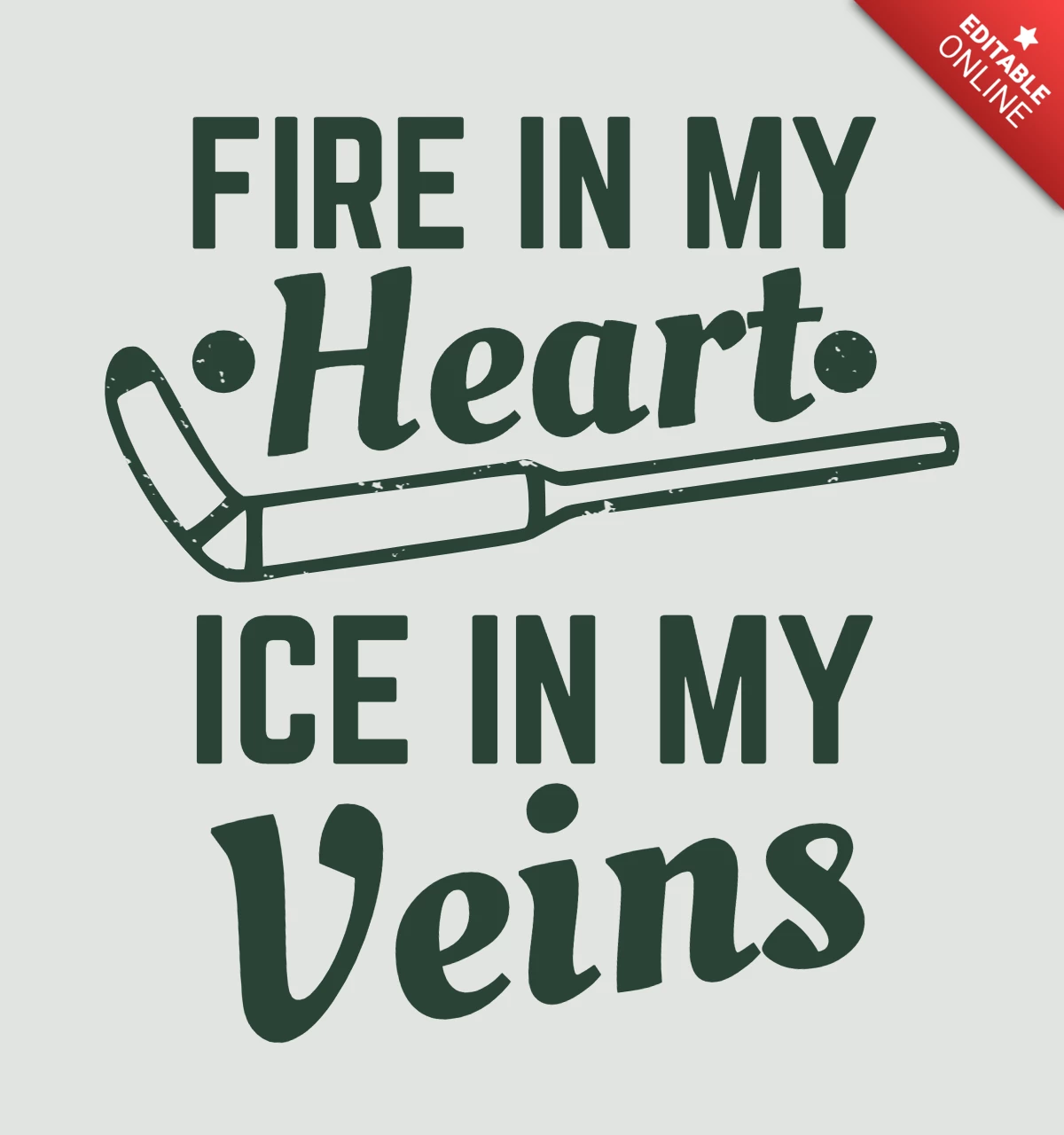 Hockey Stick Vintage T-shirt Design Template
