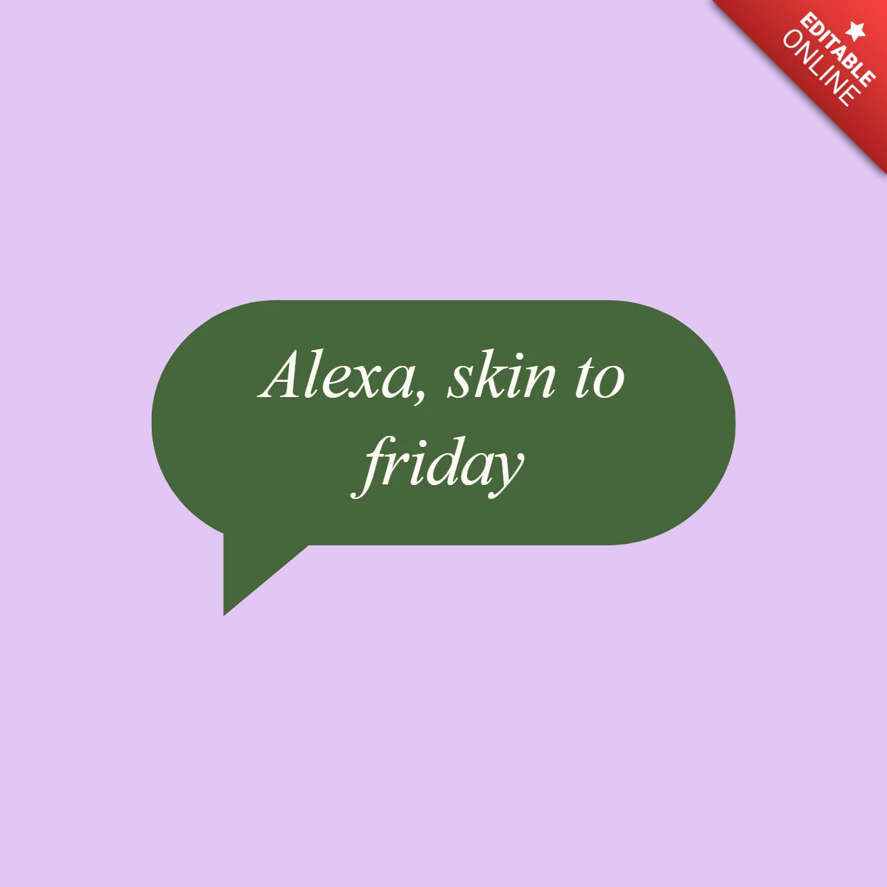 Humorystyczny szablon instagramowego posta z prośbą alexa