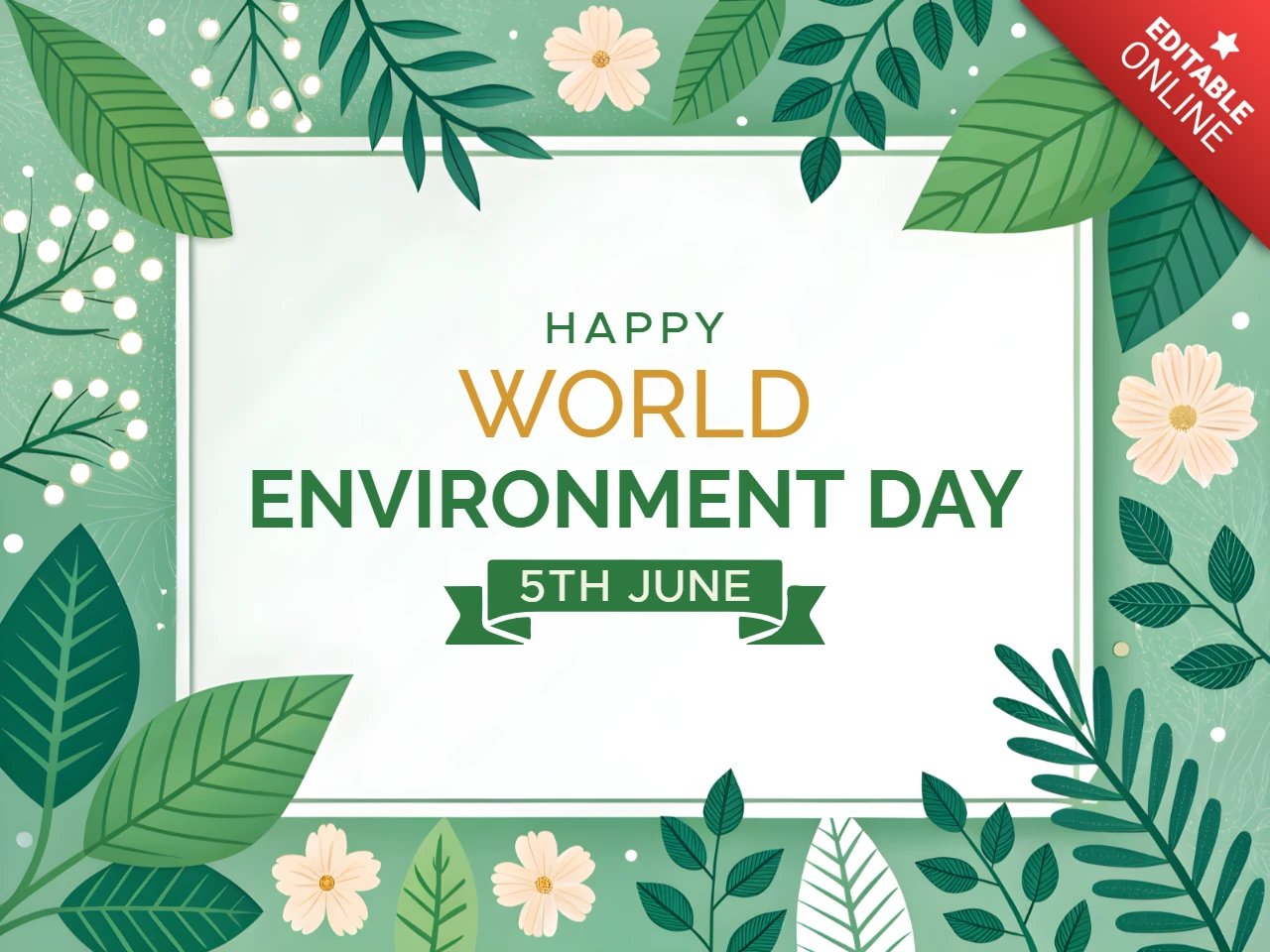 Fresh Greenery Design Template for World Environment Day Celebration