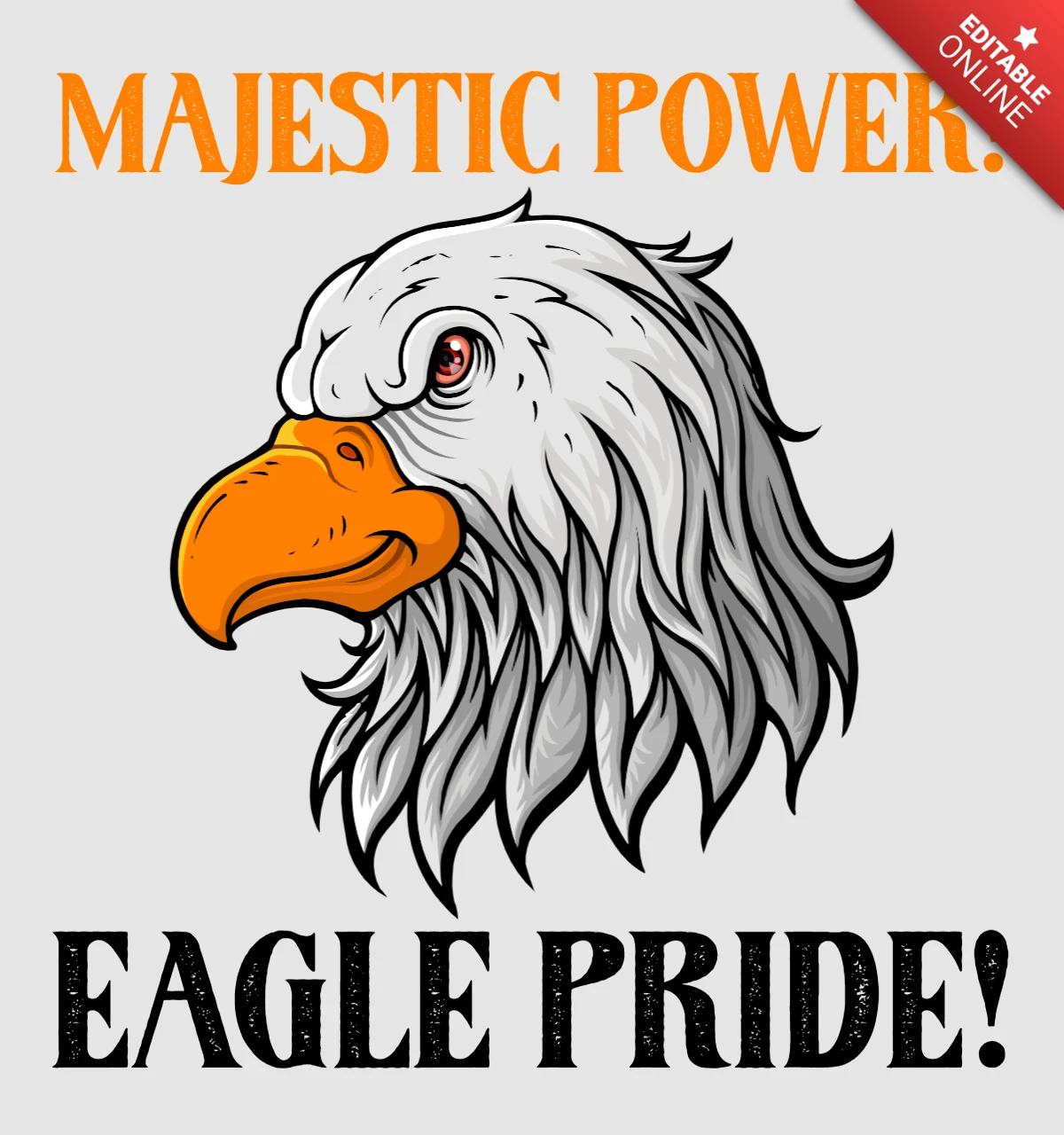 Majestic eagle pride design patriotyczna maskotka szablon merchandisingowy