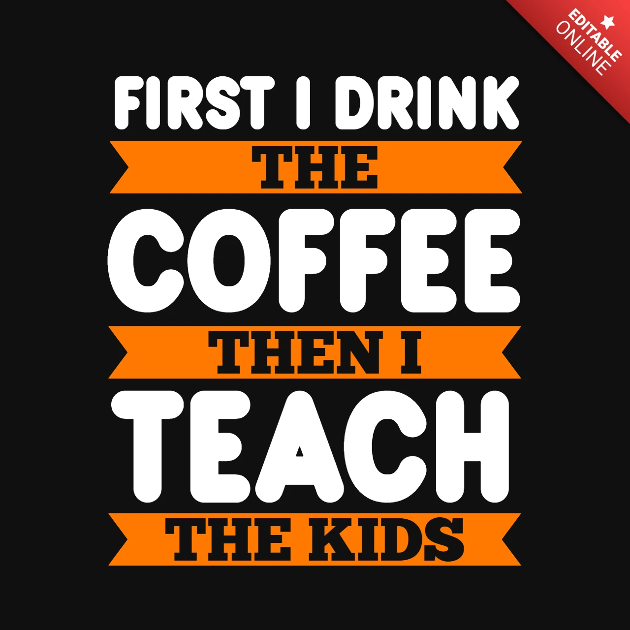 Eerst drink ik de koffie t-shirt ontwerpsjabloon