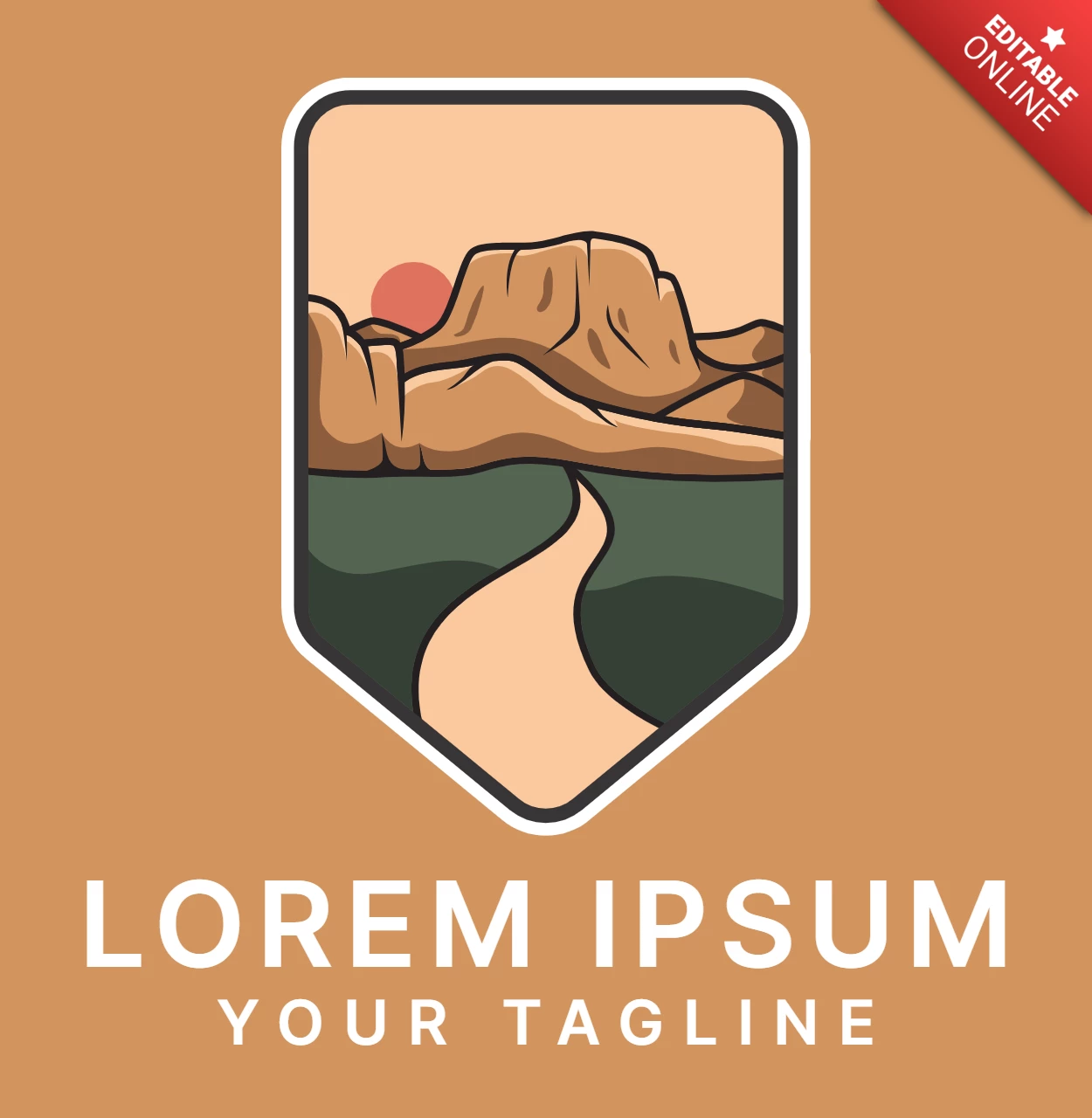 Modello di progettazione del logo di Mountain Zion