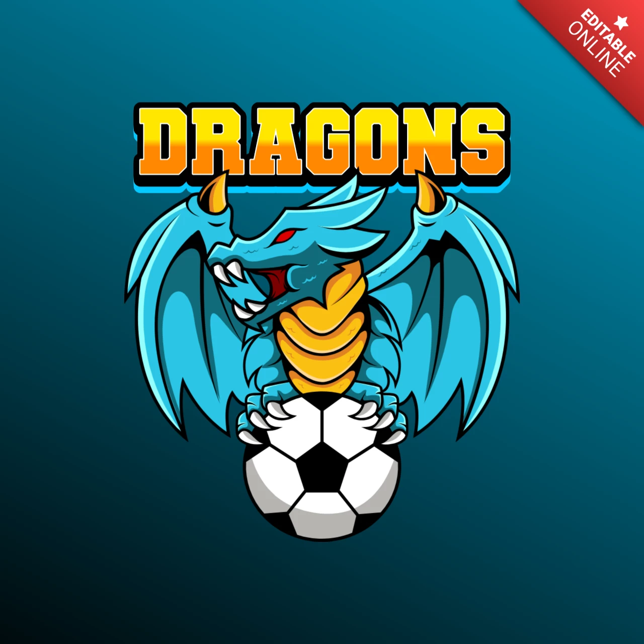 Draken dierensport mascotte team badge
