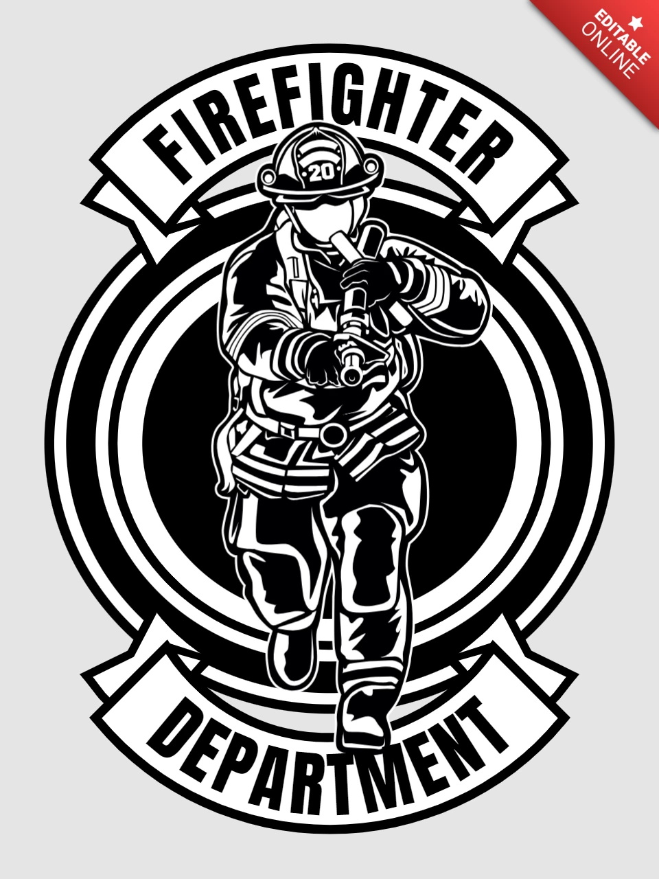 Firefighter Department T-Shirt Design Template