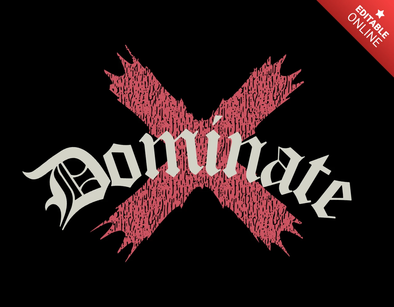 Bold Typography Design Template for Streetwear Apparel