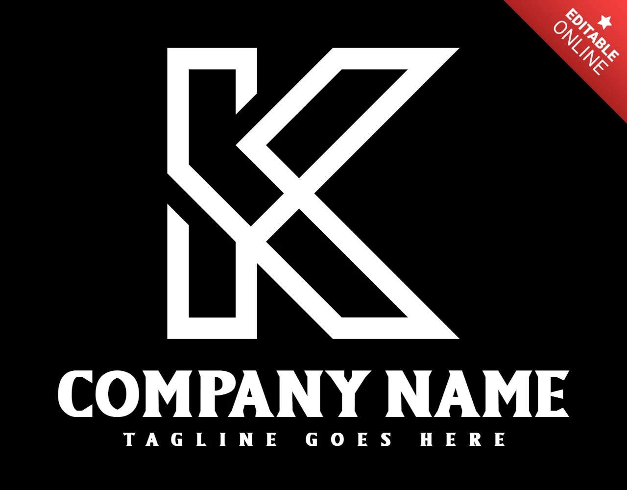 Plantilla de diseño de logotipo de empresa letra k