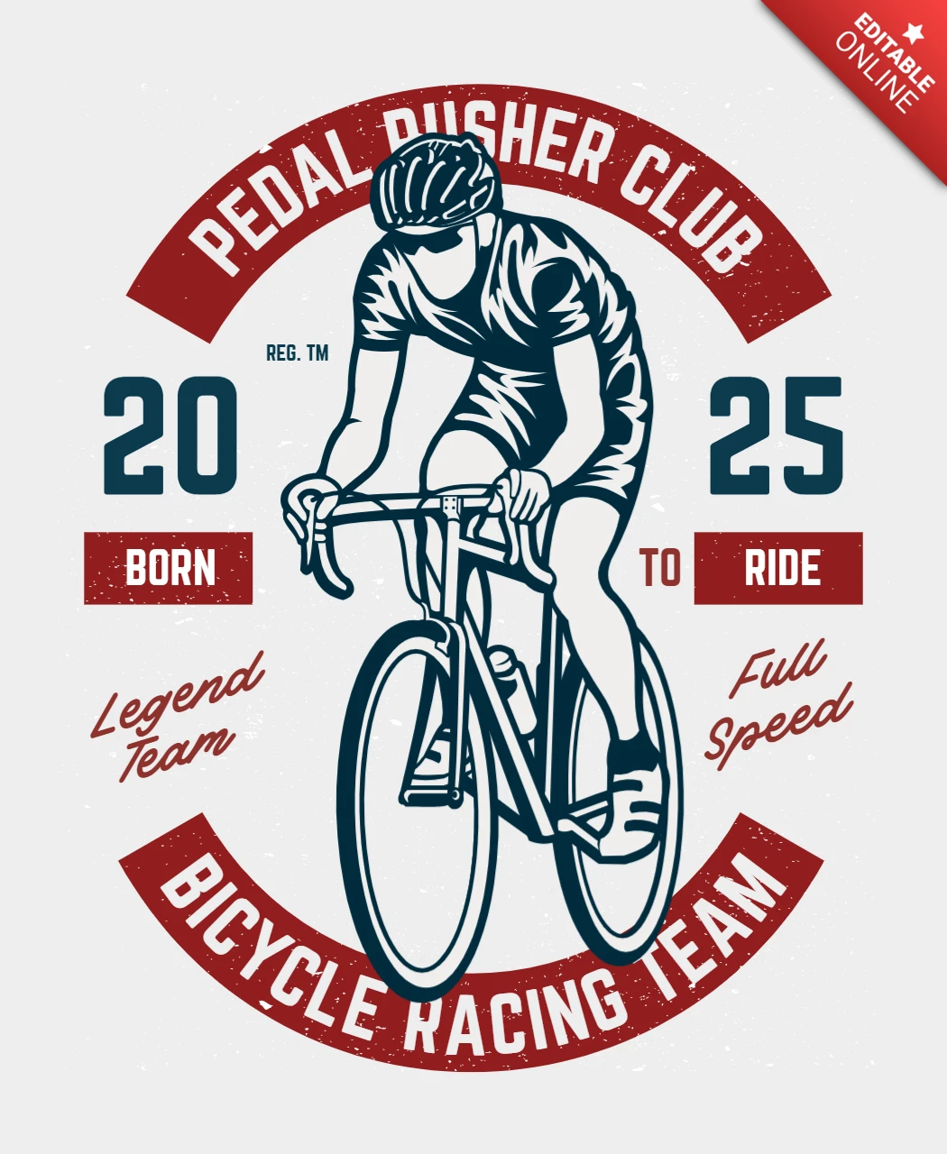 Modèle de t-shirt d'équipe de course cycliste
