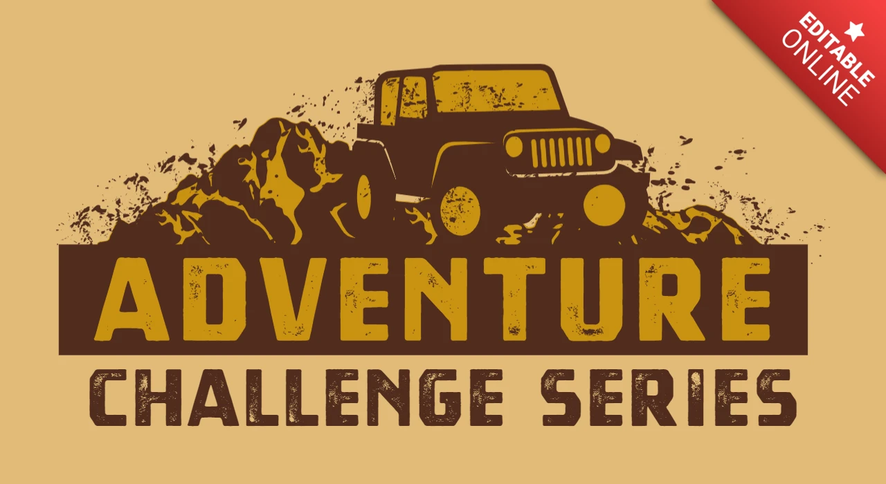Modelo de design de logotipo da série Adventure Challenge