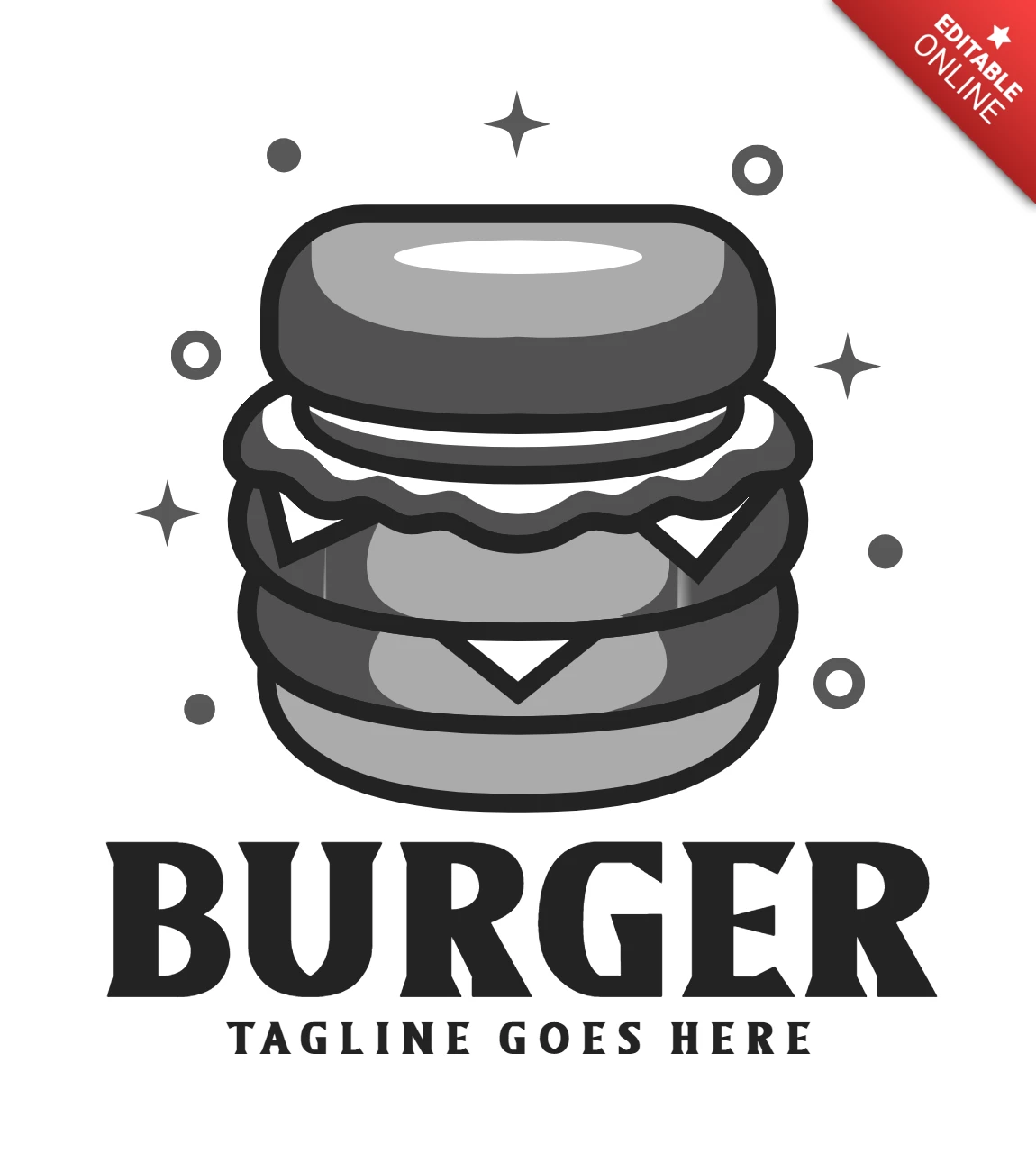 Szablon projektu logo burgera