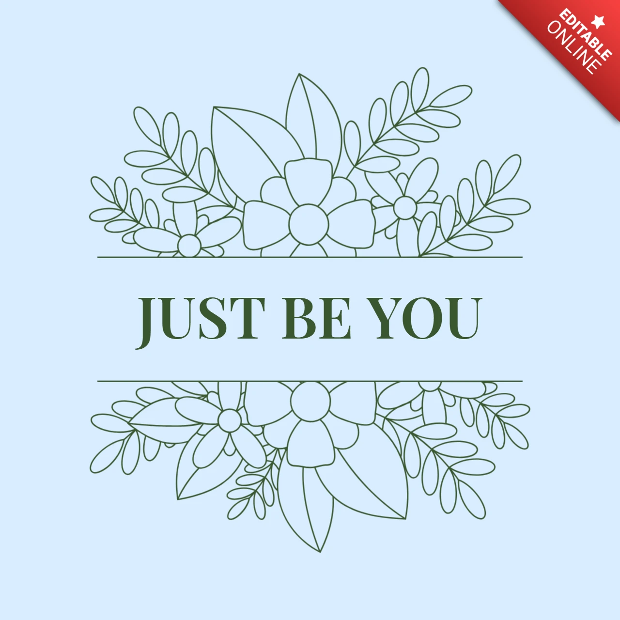 Modelo de design de postagem do Instagram "Just be you