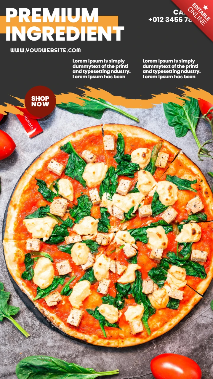Gekratzte Textur Menü Instagram Geschichte Post Design Vorlage