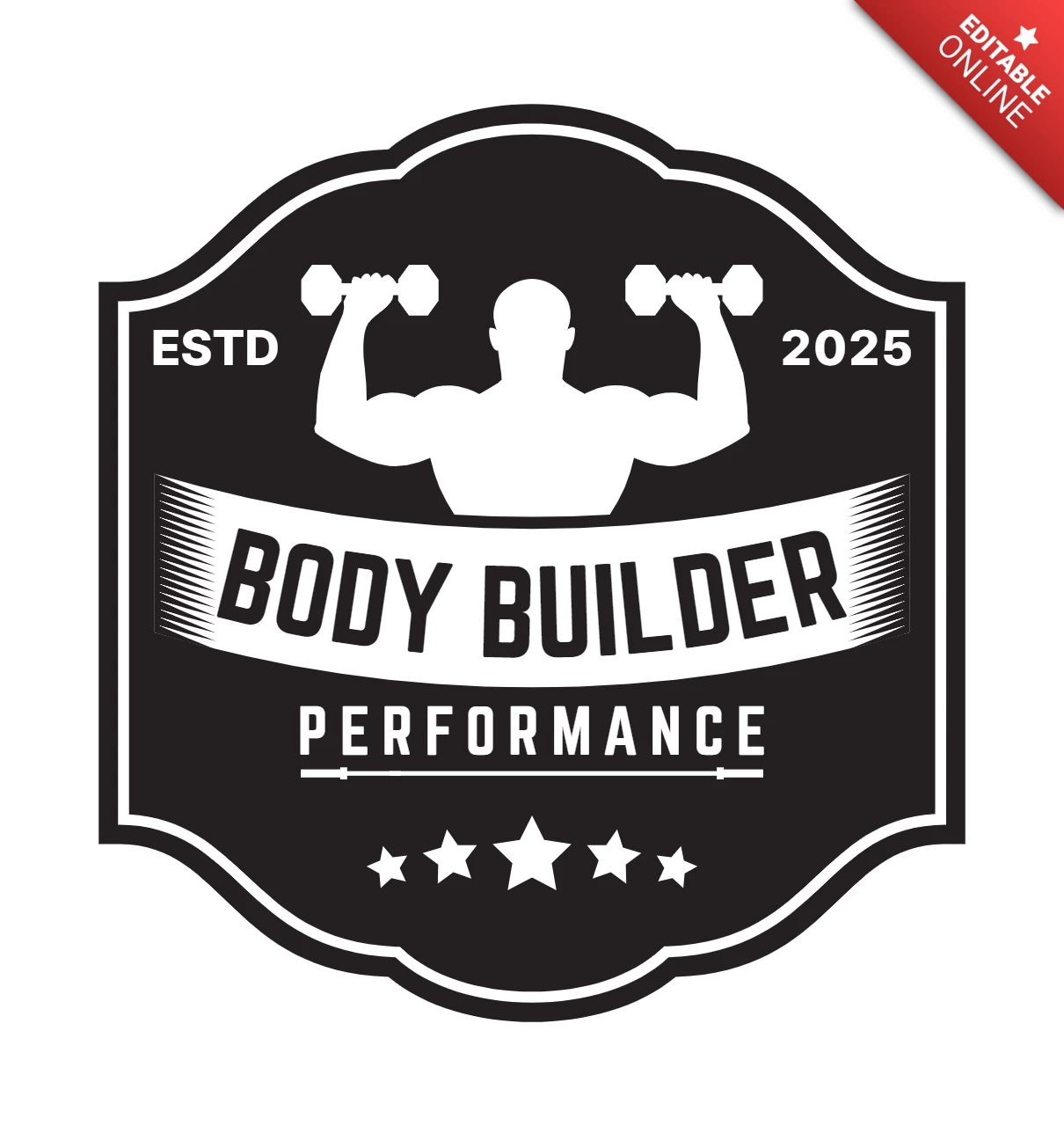 Modelo de design de logotipo de academia de musculação