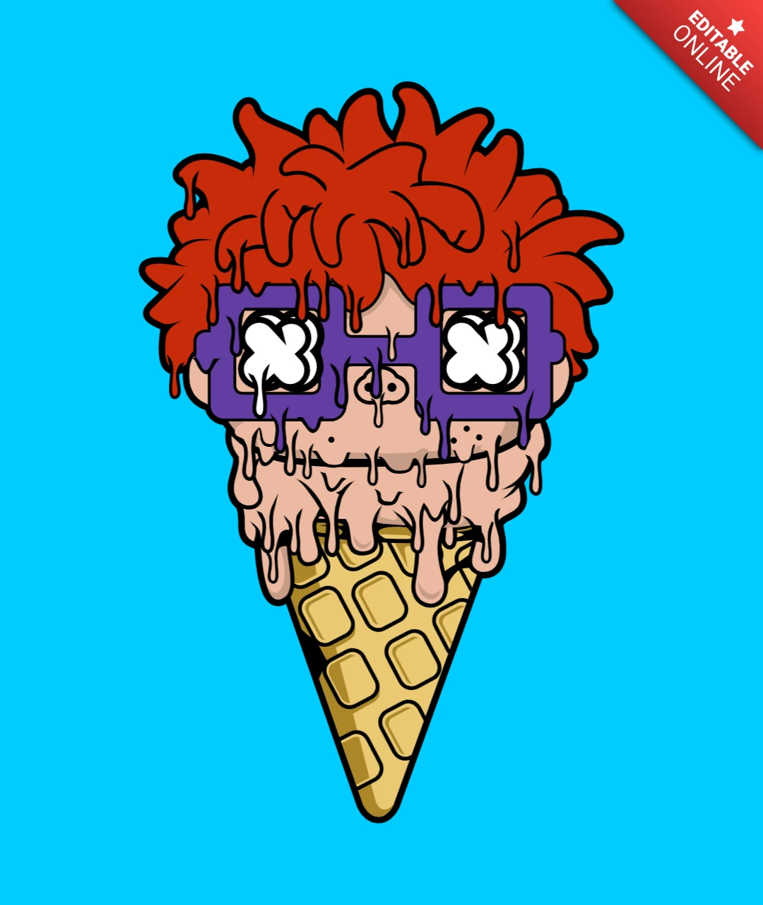 Modèle de conception de t-shirt de culture pop de personnage de crème glacée Chuckie Finster