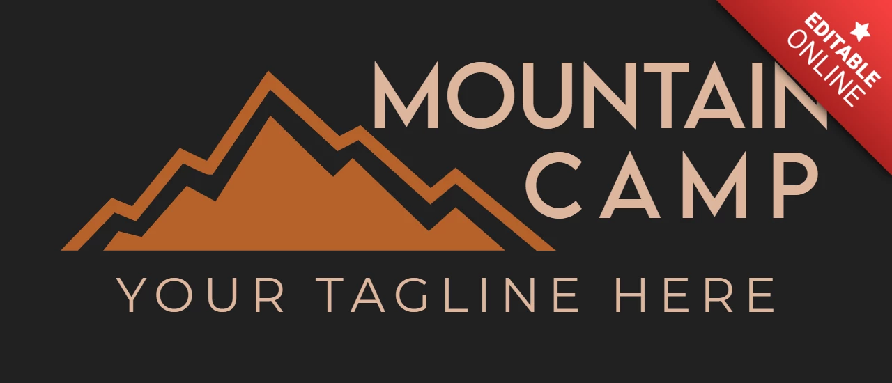 Modello di logo per campo di montagna