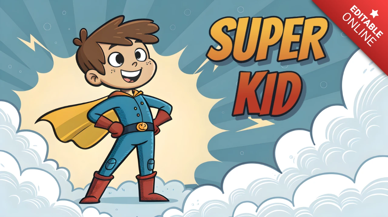 Super kind cartoon ontwerp sjabloon voor kinderkleding