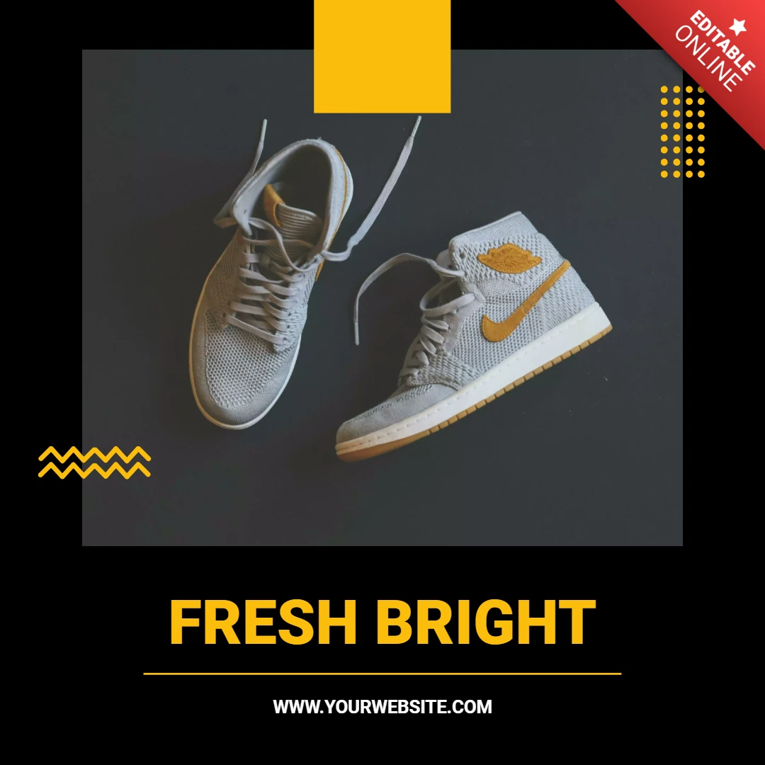 Black And Yellow Minimalist Marketing Instagram Post Design Template