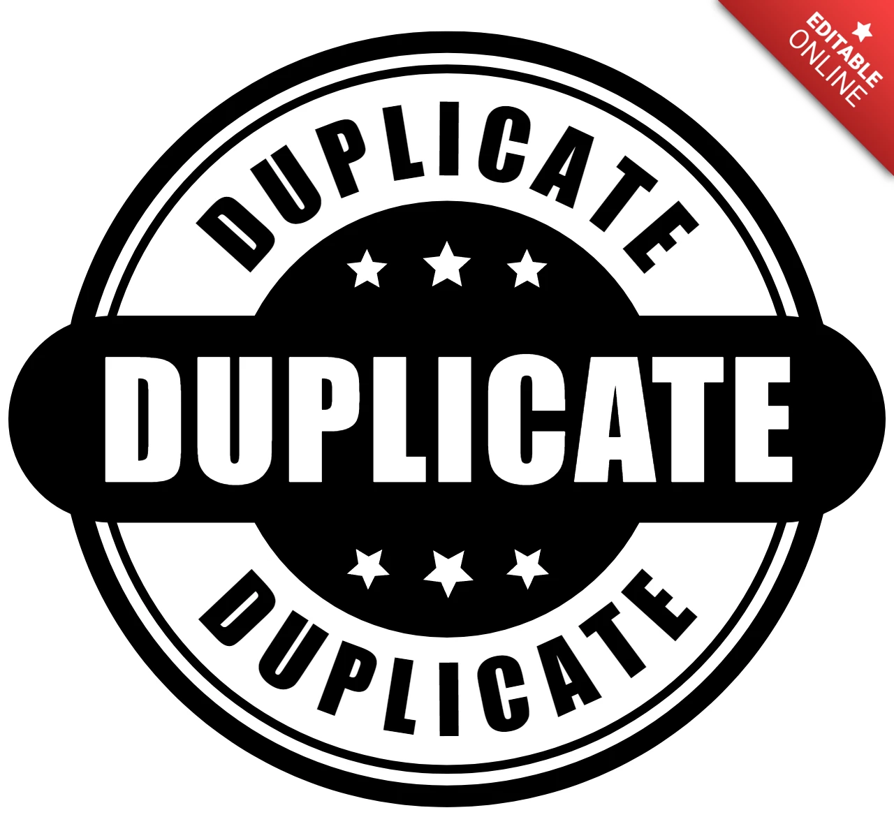 Plantilla de diseño de logotipo de sello duplicado