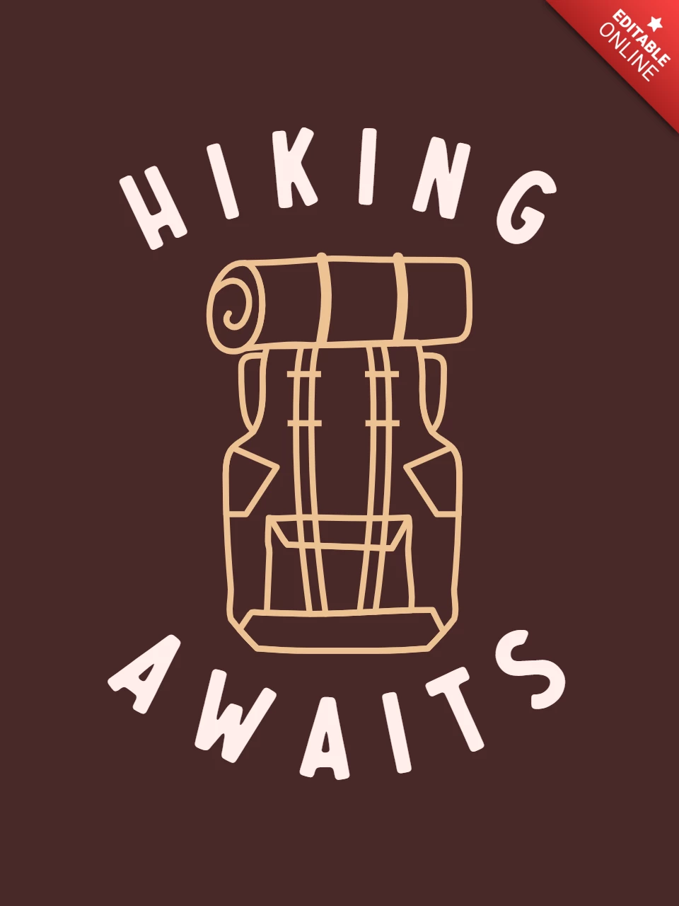 Design de modelo de camiseta "Camping hiking awaits