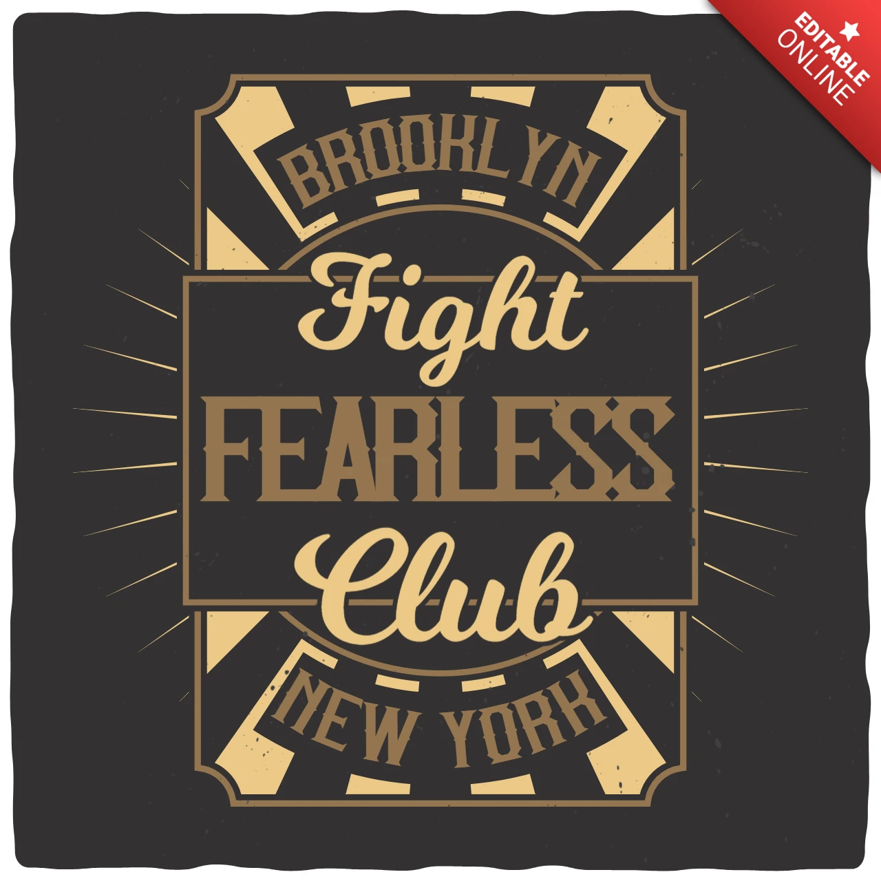 Fight Club Retro T-shirt Design Template