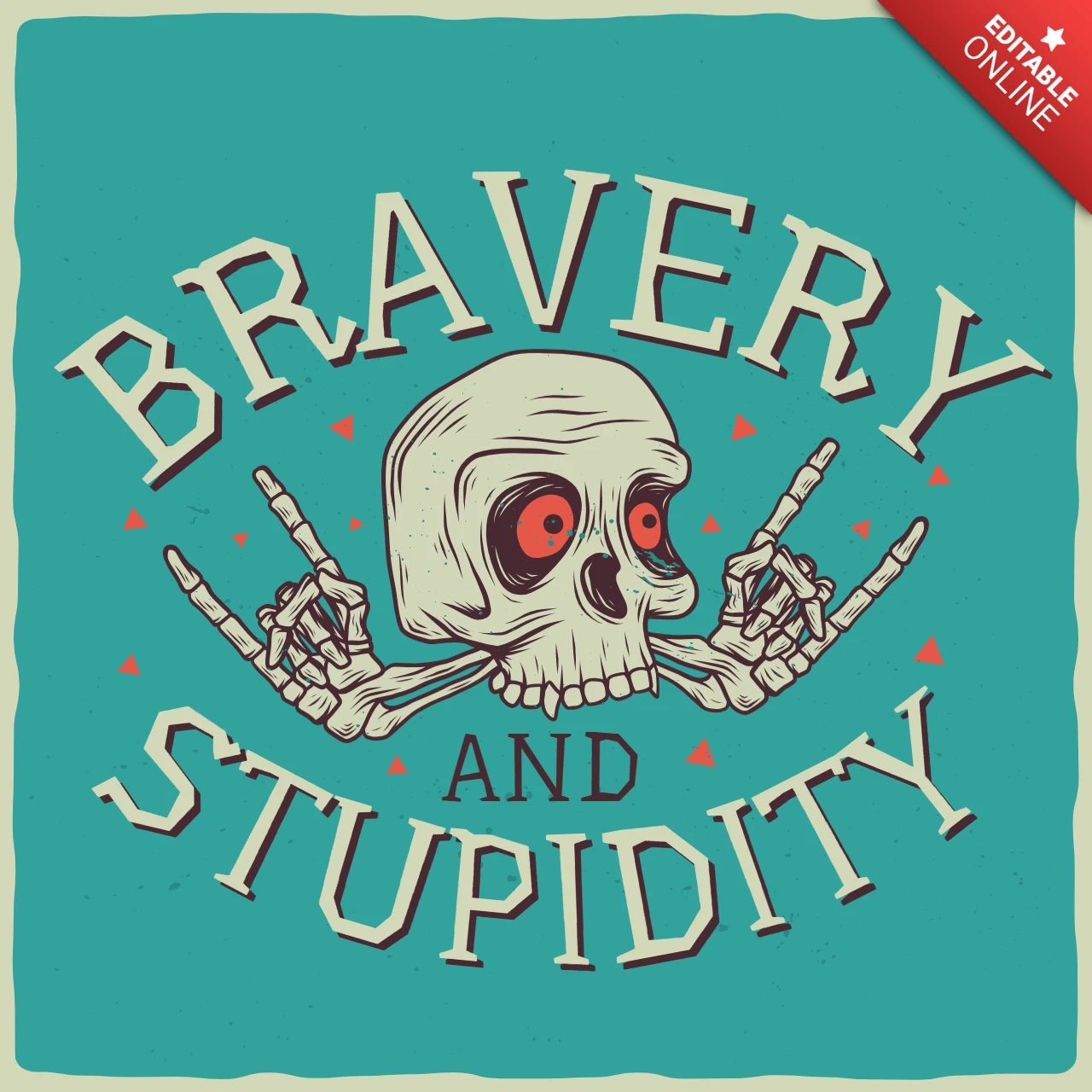 Funny Skull T-Shirt Design Template