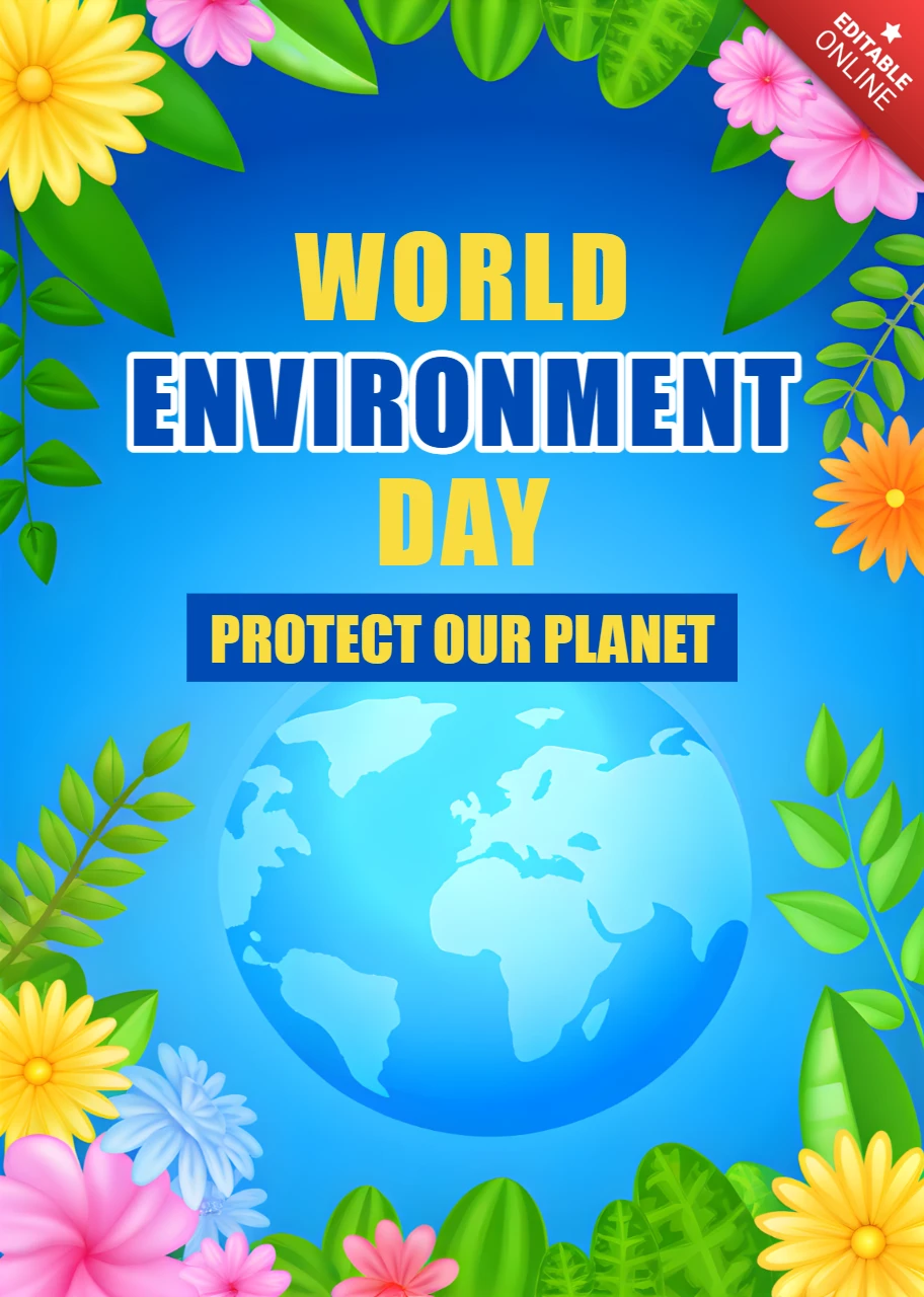 Vibrant World Environment Day Design Template for Earth Awareness