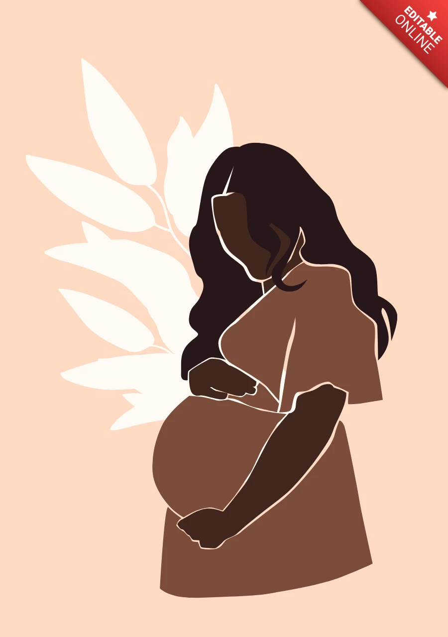 Future maman poster imprimable minimaliste