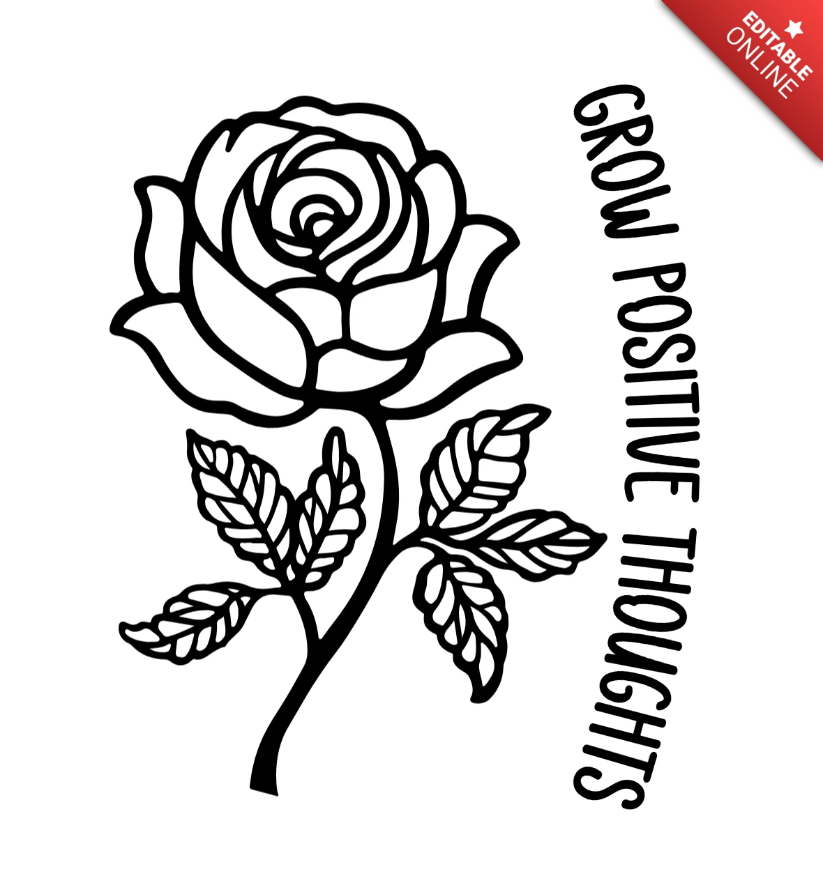 Wachsen positive gedanken t-shirt design vorlage