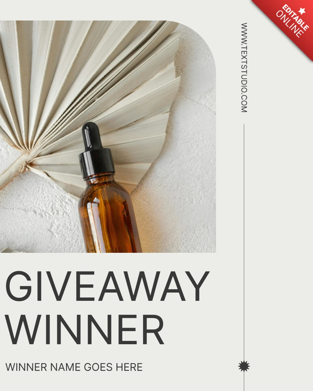 Plantilla de diseño de post de instagram para anunciar un sorteo