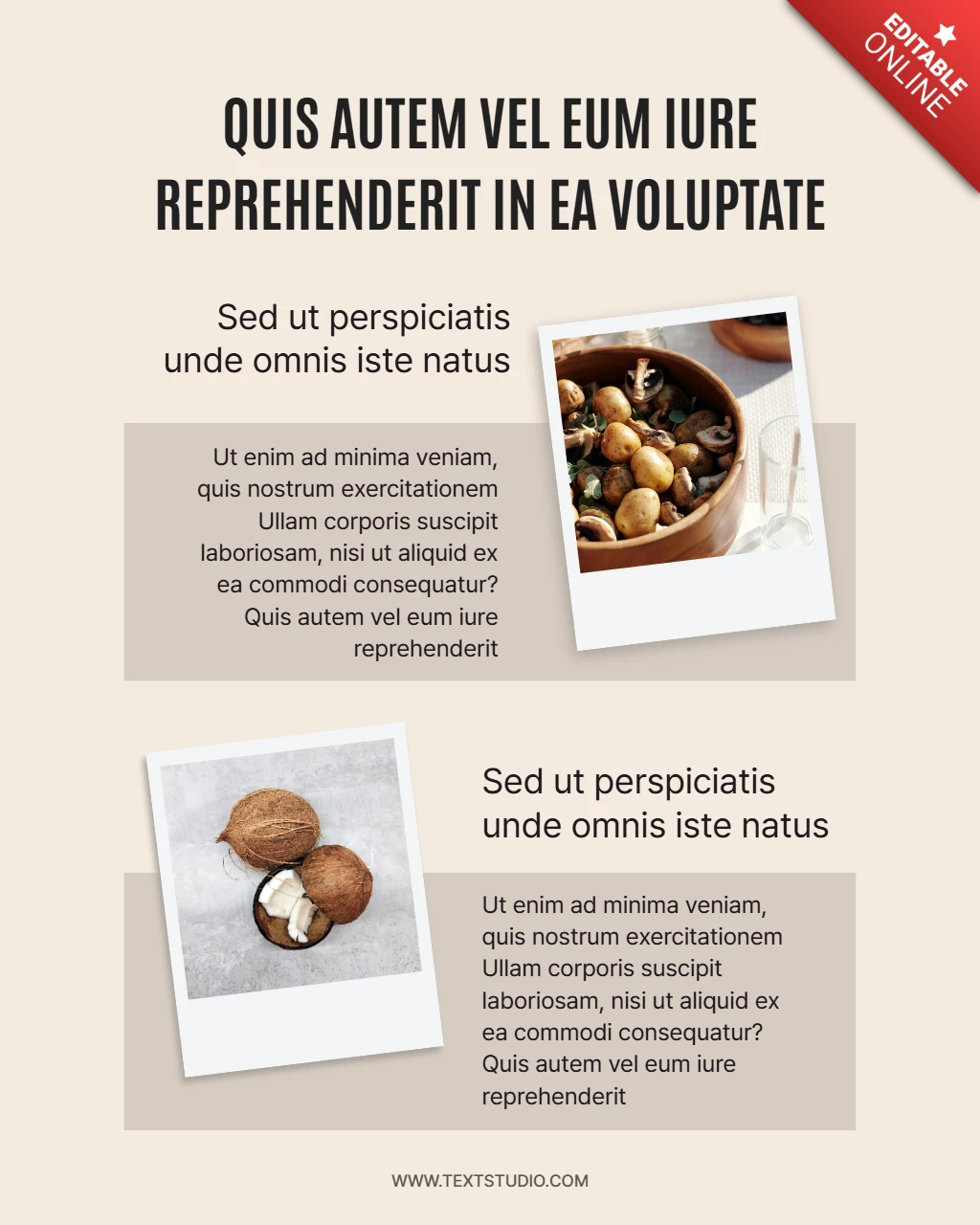 Nutritious Recipe Instagram Post Design Template