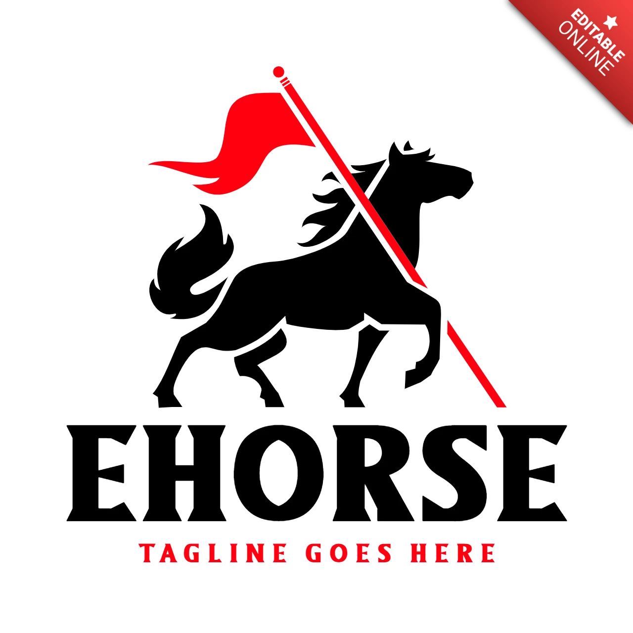 Ehorse Logo Design Template