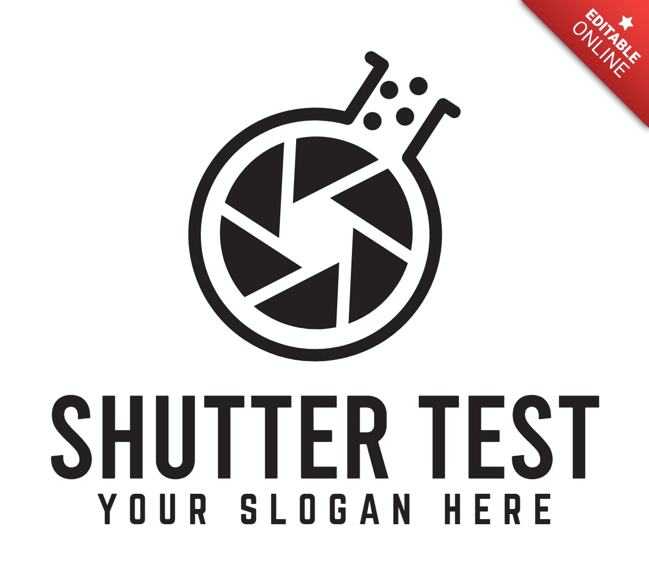 Modèle de conception de logo de test d'obturation
