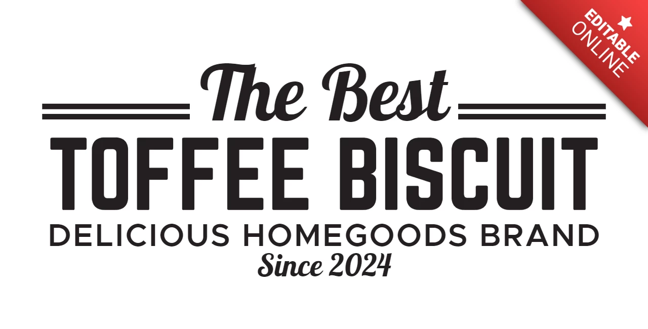Toffee Biscuit Logo Design Template